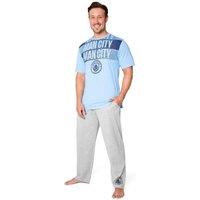 Manchester City FC Men's Pyjama Set - Bottoms & T-Shirt | Size: 3XL