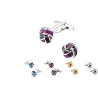 Charles William Men's Classic Timeless Collection Of Knot Cufflinks in Gold