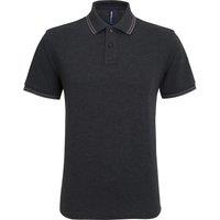 Asquith & Fox Men's Classic Fit Tipped Polo Shirt in Black | Size: Medium