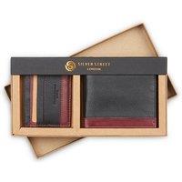 Silver Street London Men's Turin Leather Wallet Gift Sets in Red