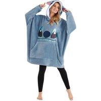 Disney Men's Stitch Ohana Oversized Poncho in Blue