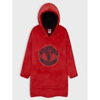 Manchester United FC Men's Oversized Poncho in Red
