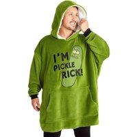 Rick & Morty Men's Fleece Hoodie Blanket in Green