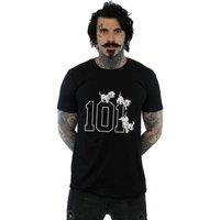 Disney Men's 101 Dalmatians 101 Doggies T-Shirt in Black | Size: Small
