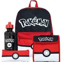 Pokemon Men's 4 Piece Backpack Set in Black