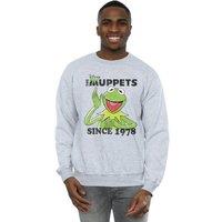 Disney Men's The Muppets Kermit Since 1978 Sweatshirt in Grey | Size: XL