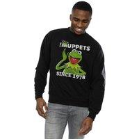 Disney Men's The Muppets Kermit Since 1978 Sweatshirt in Black | Size: Small