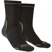 Bridgedale Men's Hiking Lightweight T2 Coolmax Performance Boot Socks in Black | Size: 12-14
