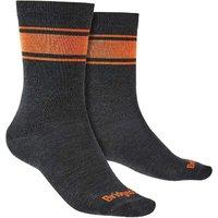 Bridgedale Men's Liner Base Layer Merino Wool Performance Boot Socks in Grey | Size: 12-14