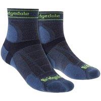 Bridgedale Men's Trail Running Ultralight T2 Merino Wool Sport 3/4 Crew Socks in Blue | Size: 9-11