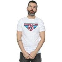 Marvel Men's Captain America Civil War Team Cap T-Shirt in White | Size: 2XL
