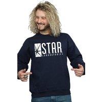 DC Comics Men's The Flash STAR Labs Sweatshirt in Navy | Size: 3XL