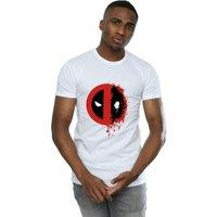 Marvel Men's Deadpool Split Splat Logo T-Shirt in White | Size: XL
