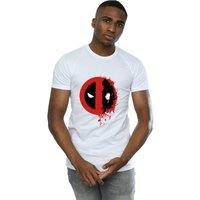 Marvel Men's Deadpool Split Splat Logo T-Shirt in White | Size: 2XL