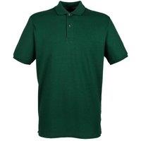 Henbury Men's Modern Fit Cotton Pique Polo Shirt in Bottle Green | Size: XL