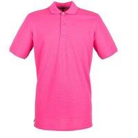Henbury Men's Modern Fit Cotton Pique Polo Shirt in Fuchsia | Size: Small