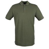Henbury Men's Modern Fit Cotton Pique Polo Shirt in Olive | Size: Large