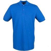 Henbury Men's Modern Fit Cotton Pique Polo Shirt in Royal | Size: Large