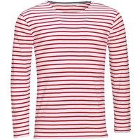SOL'S Men's Marine Long Sleeve Stripe T-Shirt in White | Size: Large