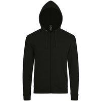 SOL'S Men's Stone Zip Up Plain Hoodie in Black | Size: Medium