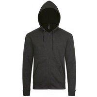 SOL'S Men's Stone Zip Up Plain Hoodie in Charcoal | Size: Medium