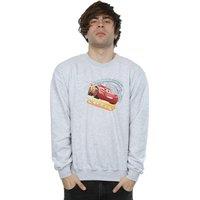 Disney Men's Cars Lightning McQueen Sweatshirt in Grey | Size: 3XL