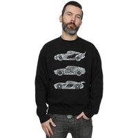 Disney Men's Cars Text Racers Sweatshirt in Black | Size: 2XL