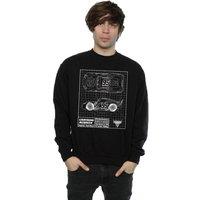 Disney Men's Cars Lightning McQueen Blueprint Sweatshirt in Black | Size: Medium