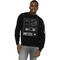 Disney Men's Cars Jackson Storm Blueprint Sweatshirt in Black | Size: 3XL