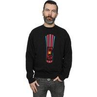 Disney Men's Cars Lightning McQueen Stripes Sweatshirt in Black | Size: 3XL