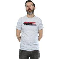 Disney Men's Cars Jackson Storm Stripes T-Shirt in Grey | Size: Small