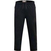 D555 Men's Albert Rockford Open Hem Kingsize Jogging Bottoms in Black | Size: 2XL
