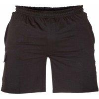 D555 Men's John Cotton Lightweight Kingsize Cargo Shorts in Black | Size: 2XL