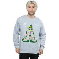Elf Men's Christmas Tree Sweatshirt in Grey | Size: 3XL