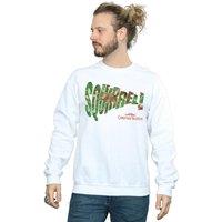 National Lampoon's Christmas Vacation Men's Squirrel Tree Sweatshirt in White | Size: 2XL