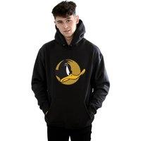 Looney Tunes Men's Daffy Duck Dotted Profile Hoodie in Black | Size: Small