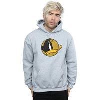 Looney Tunes Men's Daffy Duck Dotted Profile Hoodie in Grey | Size: Small