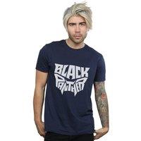 Marvel Men's Black Panther Worded Emblem T-Shirt in Navy | Size: 3XL