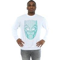 Marvel Men's Black Panther Tribal Mask Sweatshirt in White | Size: Large