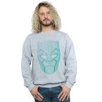 Marvel Men's Black Panther Tribal Mask Sweatshirt in Grey | Size: 3XL