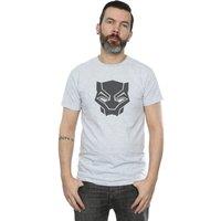 Marvel Men's Black Panther Black On Black T-Shirt in Grey | Size: 3XL