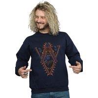 Marvel Men's Black Panther Tribal Heads Sweatshirt in Navy | Size: 2XL