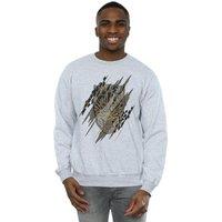 Marvel Men's Black Panther Gold Head Sweatshirt in Grey | Size: XL