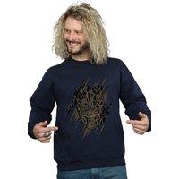 Marvel Men's Black Panther Gold Head Sweatshirt in Navy | Size: Large