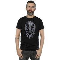 Marvel Men's Black Panther Head T-Shirt | Size: 3XL