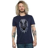 Marvel Men's Black Panther Head T-Shirt in Navy | Size: 3XL