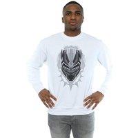 Marvel Men's Black Panther Head Sweatshirt in White | Size: 2XL