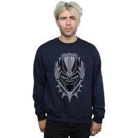 Marvel Men's Black Panther Head Sweatshirt in Navy | Size: 2XL