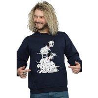 Disney Men's 101 Dalmatians Chair Sweatshirt in Navy | Size: 3XL