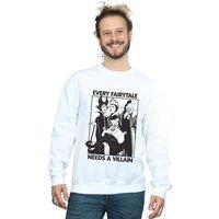 Disney Men's Every Fairy Tale Needs A Villain Sweatshirt in White | Size: 3XL